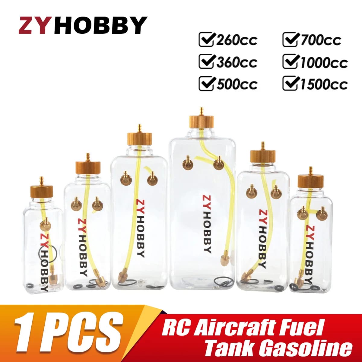 Modello di Aereo Serbatoio Carburante RC Aereo Gas/Benzina Nitro Serbatoi Trasparenti 260ML 360ML 500ML 700ML 1000ML 1500ML Bottiglie di Carburante