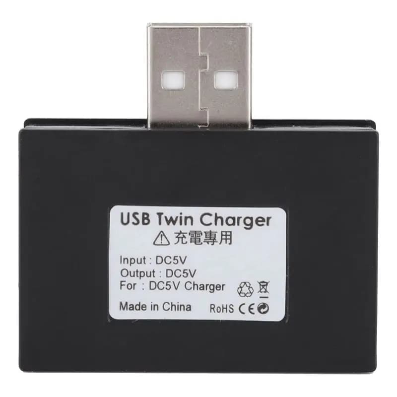 Hub USB Portatile Mini a 2 Porte, Adattatore Caricatore USB, Splitter USB, Estensore di Ricarica Doppio USB per Telefono