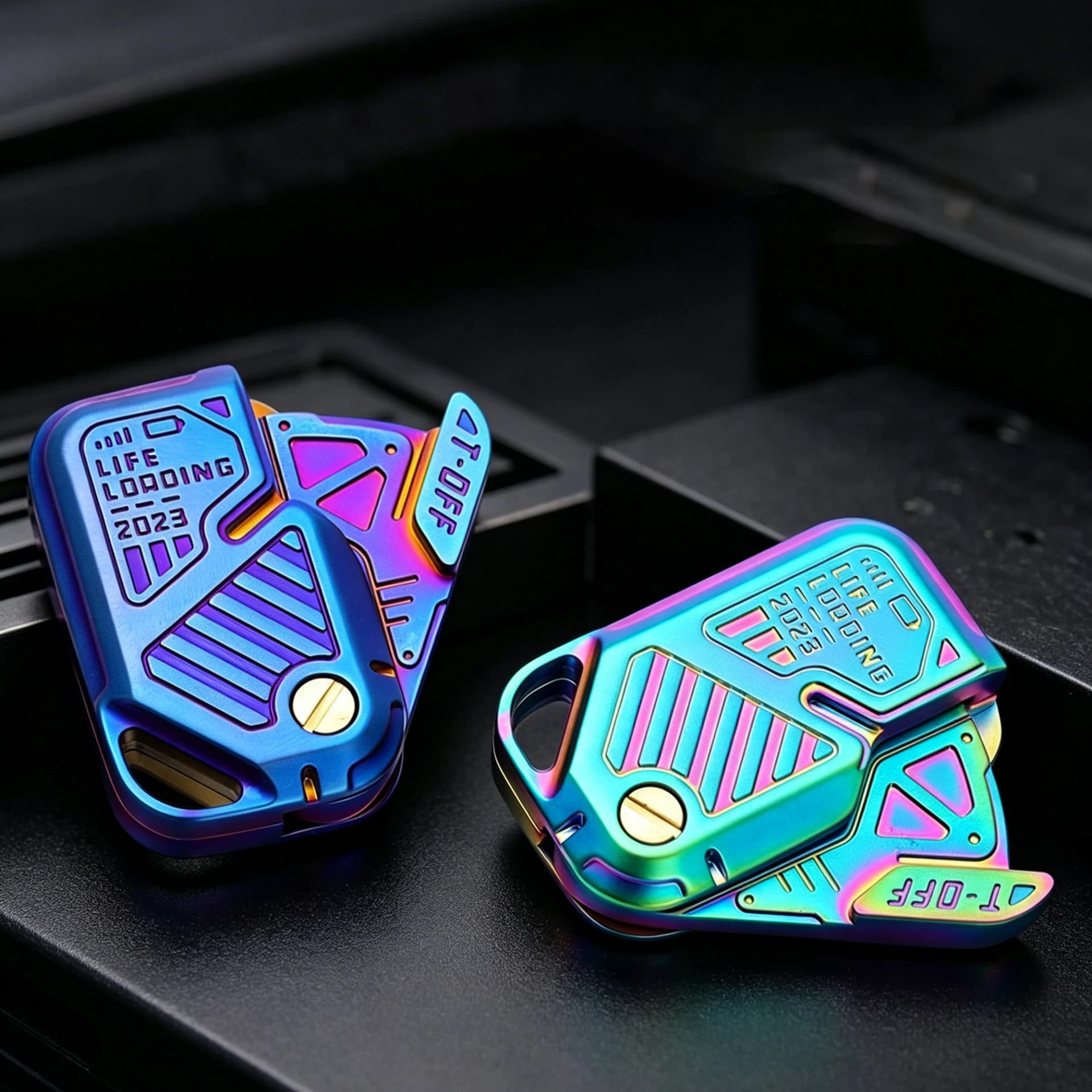 EDC Metal Push Slider Fidget Mechanical Flip The Card Finger Spinner Giocattolo Antistress Portatile ADHD Anti-ansia Per Adulti Regalo