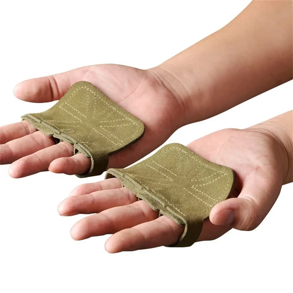 Durevole manubri sollevamento pesi mezze dita pull-up allenamento palestra impugnatura guanti da mano impugnature guanti guanti di protezione