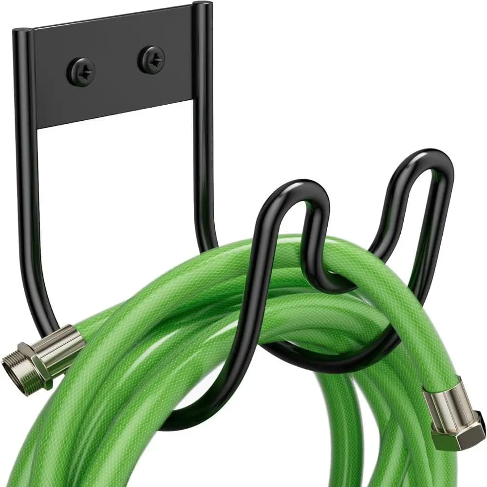 Durable Iron Wall Mount for Garden Pipe, Easy Installation, Water Pipe Hook, Pipe Organization.