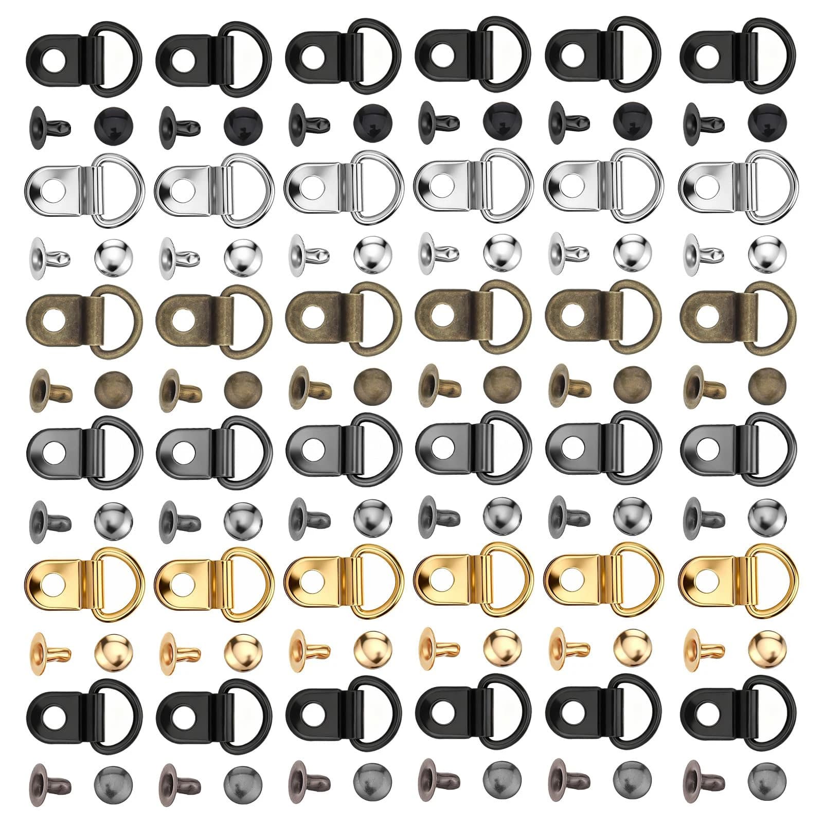 Shoelace Hook Metal Boot Lace Hooks Eyelet Repair Kit Mounting Eyelet Buckles With Rivets For Boot Shoes Hiking, Climbing DIY