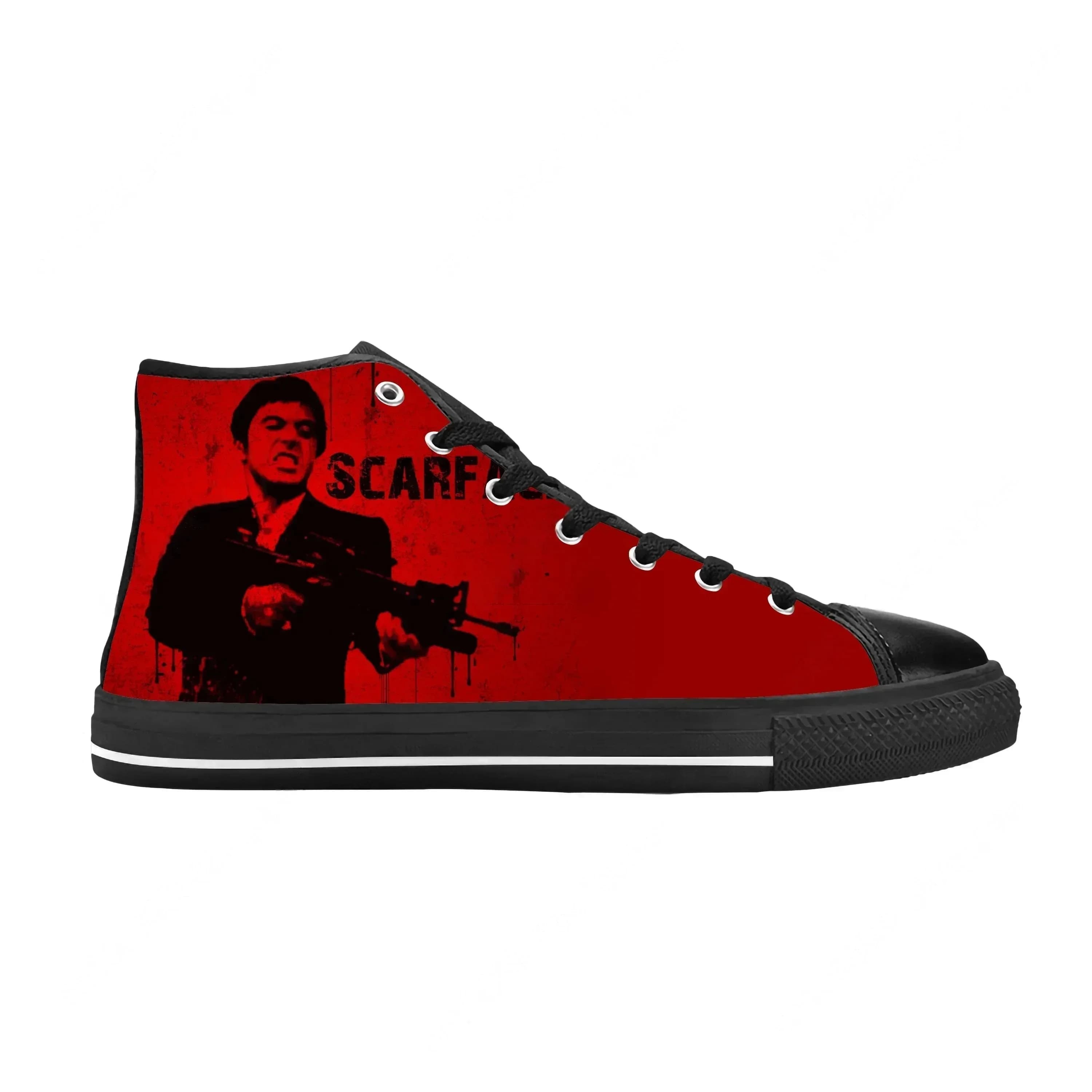 Scarpe Casual alla Moda del Film 'Scarface' con Tony Montana e Al Pacino, Sneakers Traspiranti Comode con Stampa 3D per Uomo e Donna