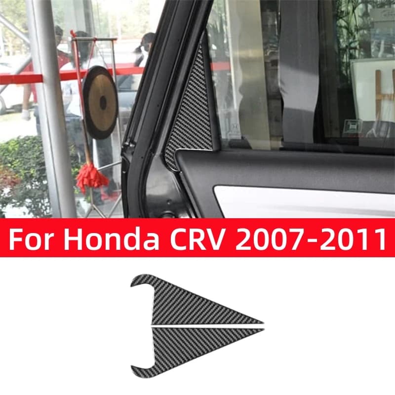 Accessories for Honda CRV 2007-2011, Carbon Fiber Decorative Sticker for Rear Mounting C, Triangular Cover