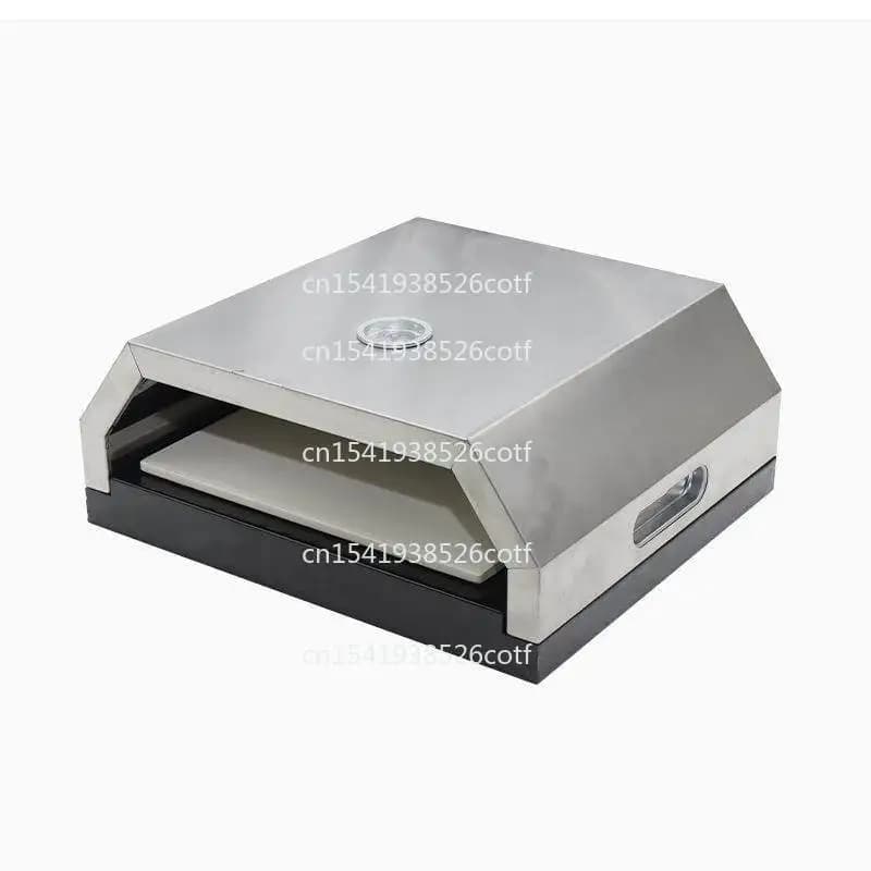 Forno per pizza in acciaio inox con pietra refrattaria, forno per pizza portatile