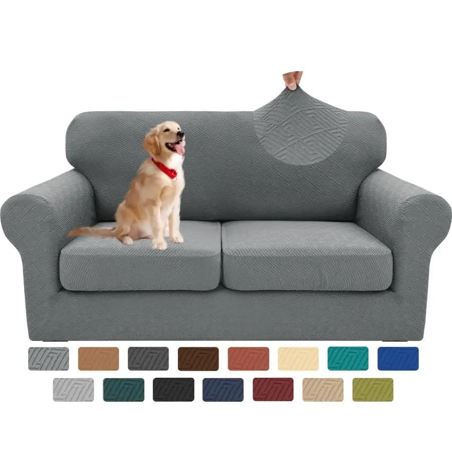 Nuovo Set di 3 Copridivani per Divano a 2 Posti, Super Elasticizzato, Universale, Antiscivolo, per Animali Domestici, Modello Love S 2026