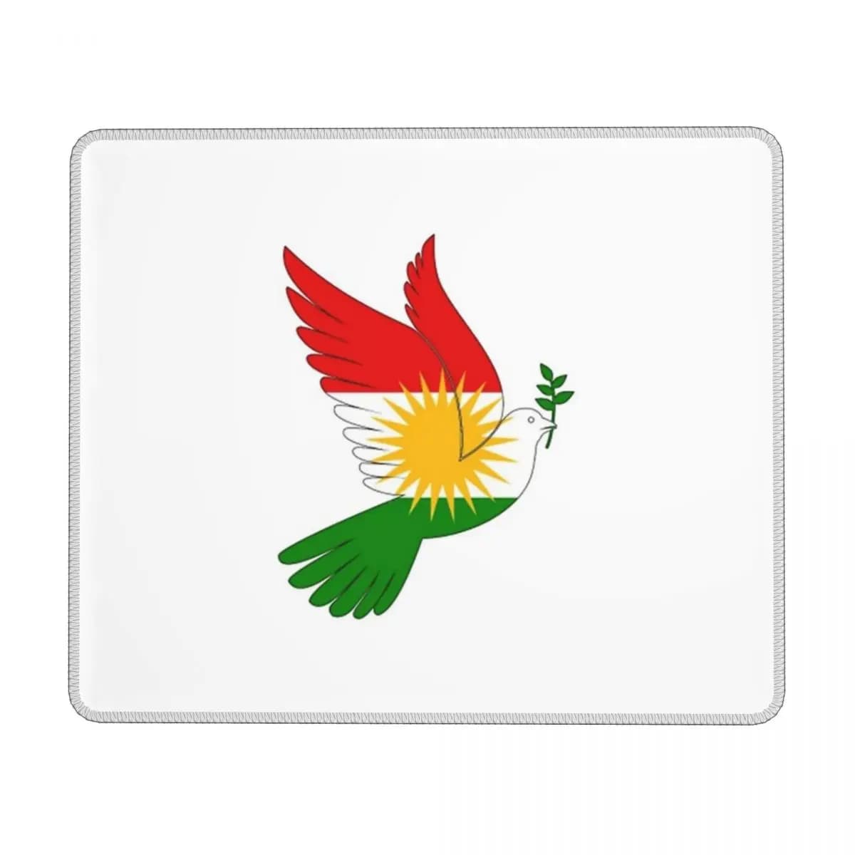 Tappetino per mouse con bandiera kurda del Kurdistan, tastiera per computer, tappetino per mouse, tappetino per scrivania per laptop da gioco, tappetini per ufficio