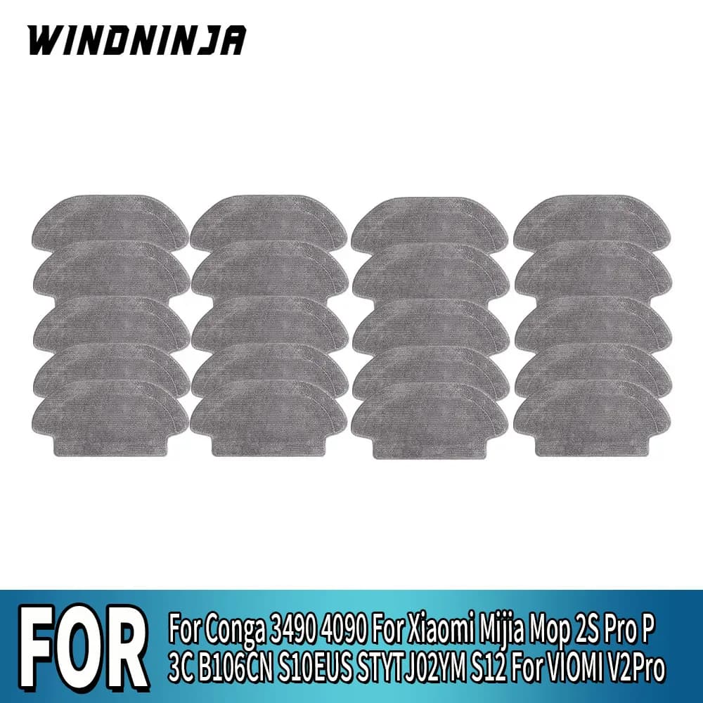 Wet Mop Cloth For Conga 3490 4090 For Xiaomi Mijia Mop 2S Pro P 3C B106CN S10EUS STYTJ02YM S12 For VIOMI V2Pro Deep Clean Parts