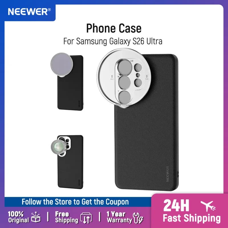 NEEWER Phone Case, Modular Protective Cover with 17mm Lens Mounts & 67mm Filter Ring, For Samsung Galaxy S26 Ultra