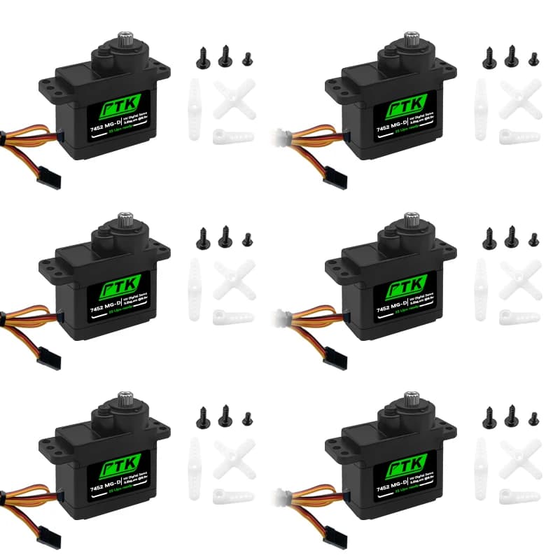 PTK 7452 MG-D 9g Servo Digitale Metal Gear per EPP F3P Aliante RC Modello Auto Elicottero Aereo Hitec HS-65 stesso livello
