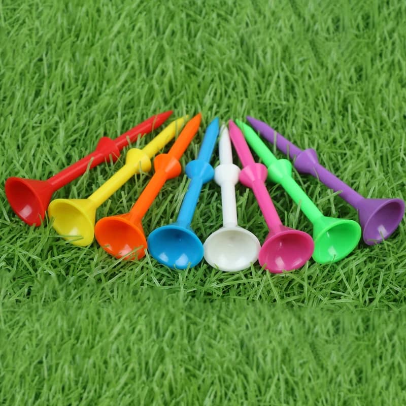 20 pz/lotto T-shirt da golf in plastica T-shirt a tazza lunga T-shirt da golf in plastica Step Down Upgrade Professionale Durevole Colore casuale