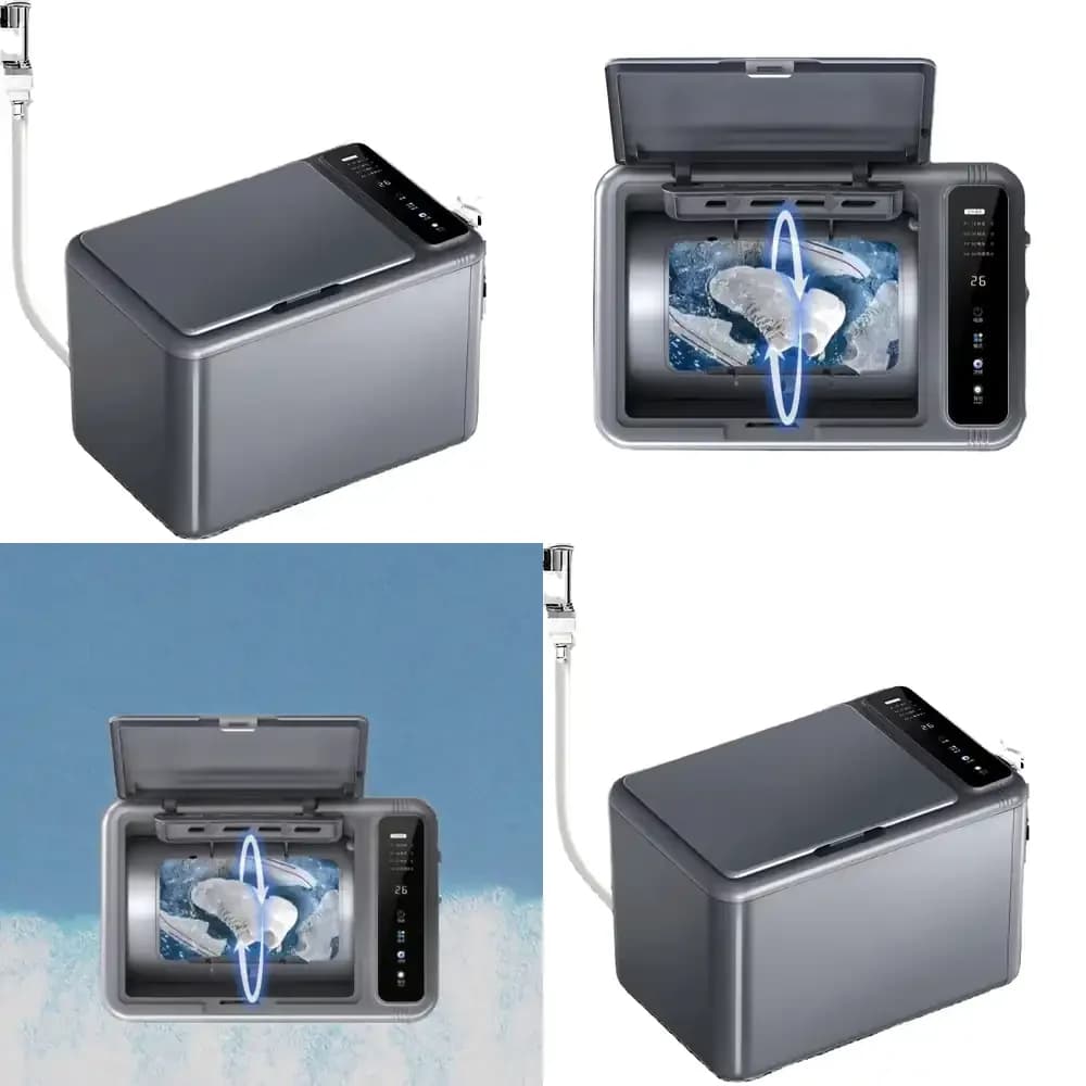 Lavatrice Portatile Mini Pieghevole a Caricamento dall'Alto, Automatica ed Elettrica per Scarpe, Biancheria Intima, Vestiti per Bambini e Calzini