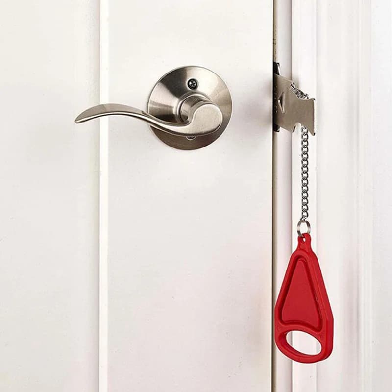 Serratura Portatile per Hotel, Blocco Porta di Sicurezza per Viaggi e Alloggi, Fermaporta Autodifesa