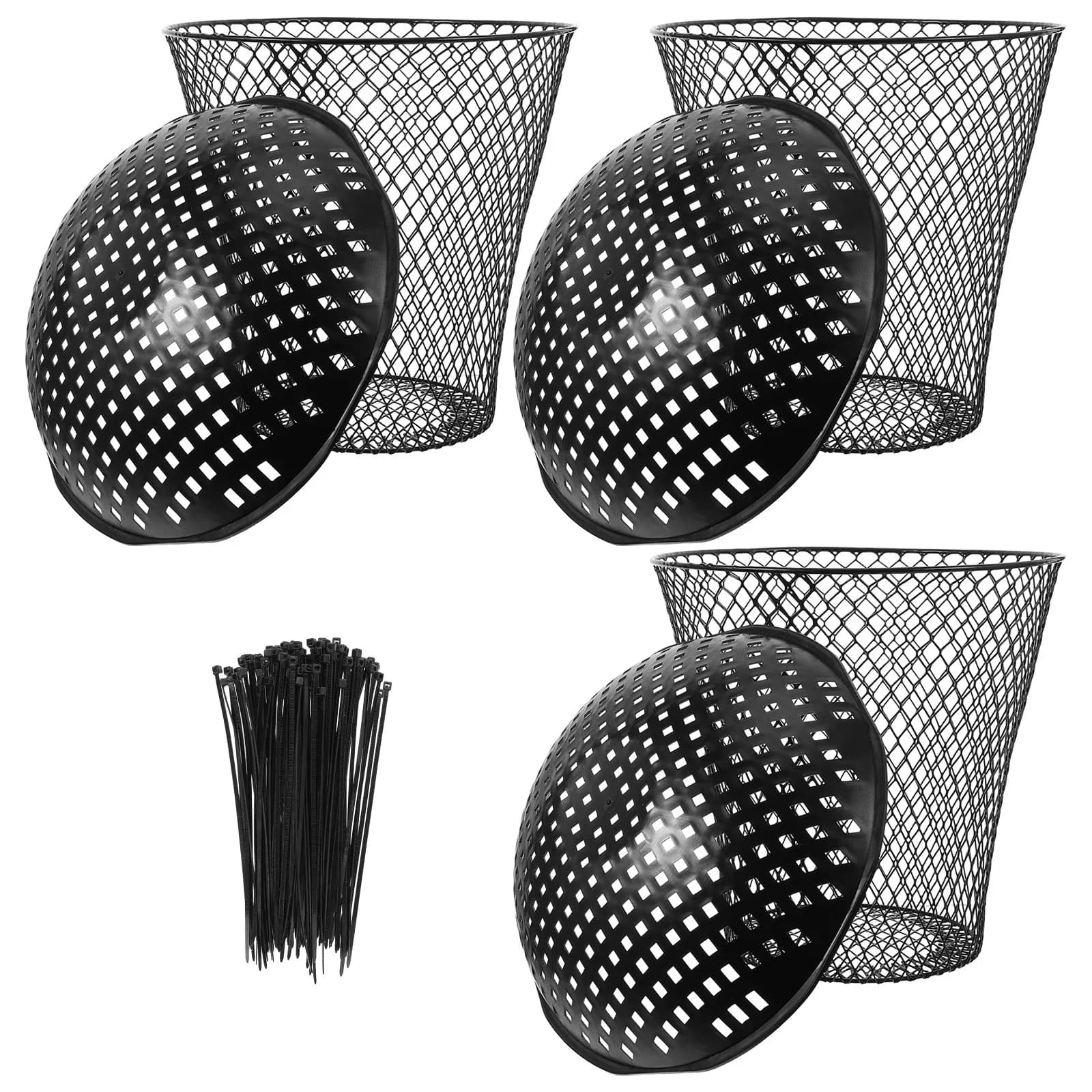 1Set in Ground Worm Composter Outdoor Ventilated Lid Small Worm Bin Kitchen Food Waste Recycling Garden Soil Composting Bin