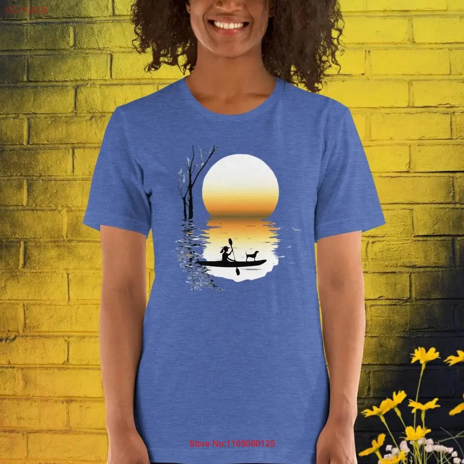 Kayak al tramonto con maglietta per cani Retro Kayak per bambini a MoonlighT Bayou vintage lavato streetwear abiti firmati di moda