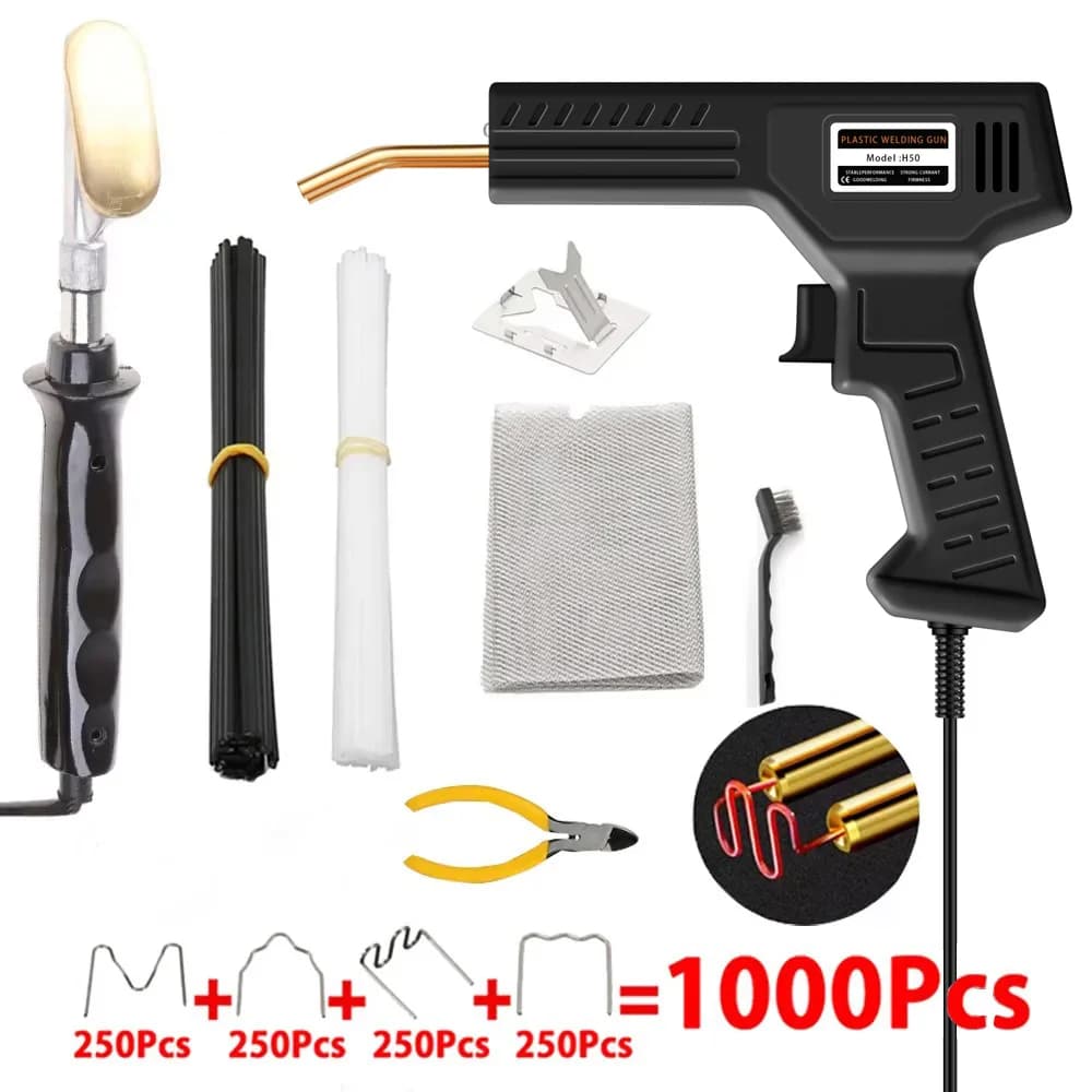 Saldatrice per pistola per saldatore di plastica con saldatore per riparazione di punti metallici in PVC/plastica, strumenti di riparazione per paraurti auto