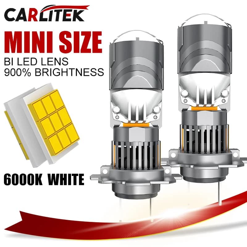 Lente LED H7 H4 1:1 Wireless, Proiettore LED H11 H8 H9 9005 9006 HB3 9012 per Fari Auto, Mini Proiettore Plug&Play, Luce Fendinebbia LHD