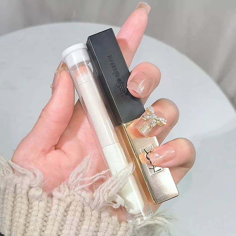Mini Lip Brush Round Head Portable Makeup Brush Lipstick Brush Beauty Cosmetic Multifunction Concealer Brush