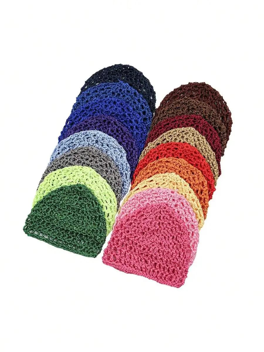 Cappello da notte all'uncinetto fatto a mano per la protezione dei capelli delle donne