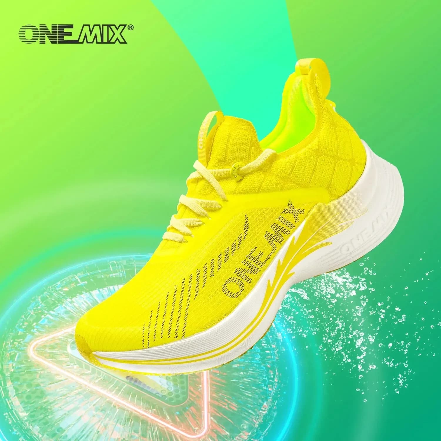 Scarpe da Corsa ONEMIX con Piastra in Carbonio per Maratona, Supporto Professionale Stabile, Ammortizzazione, Ultra-leggere, Sneakers Sportive con Rimbalzo