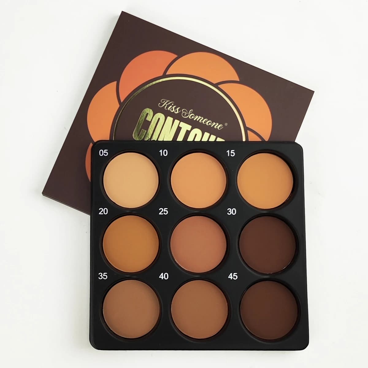 Tavolozza per contorni in polvere da 9 colori, kit per trucco contorno opaco, trucco cosmetico professionale per la bellezza del viso, da medio a buio