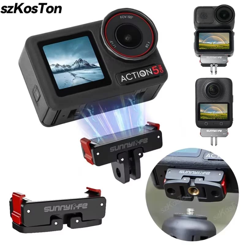 Adattatore magnetico per DJI Osmo Action 5 Pro OSMO 360 / NANO Piastra a sgancio rapido per DJI Action 6 4 3 Accessori di espansione fotocamera