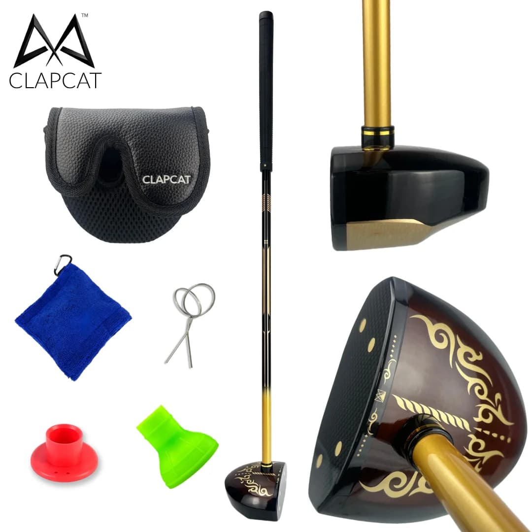 Set di mazze da golf Clapcat Park in legno d'acero con coprimazze e ricevitore per palline