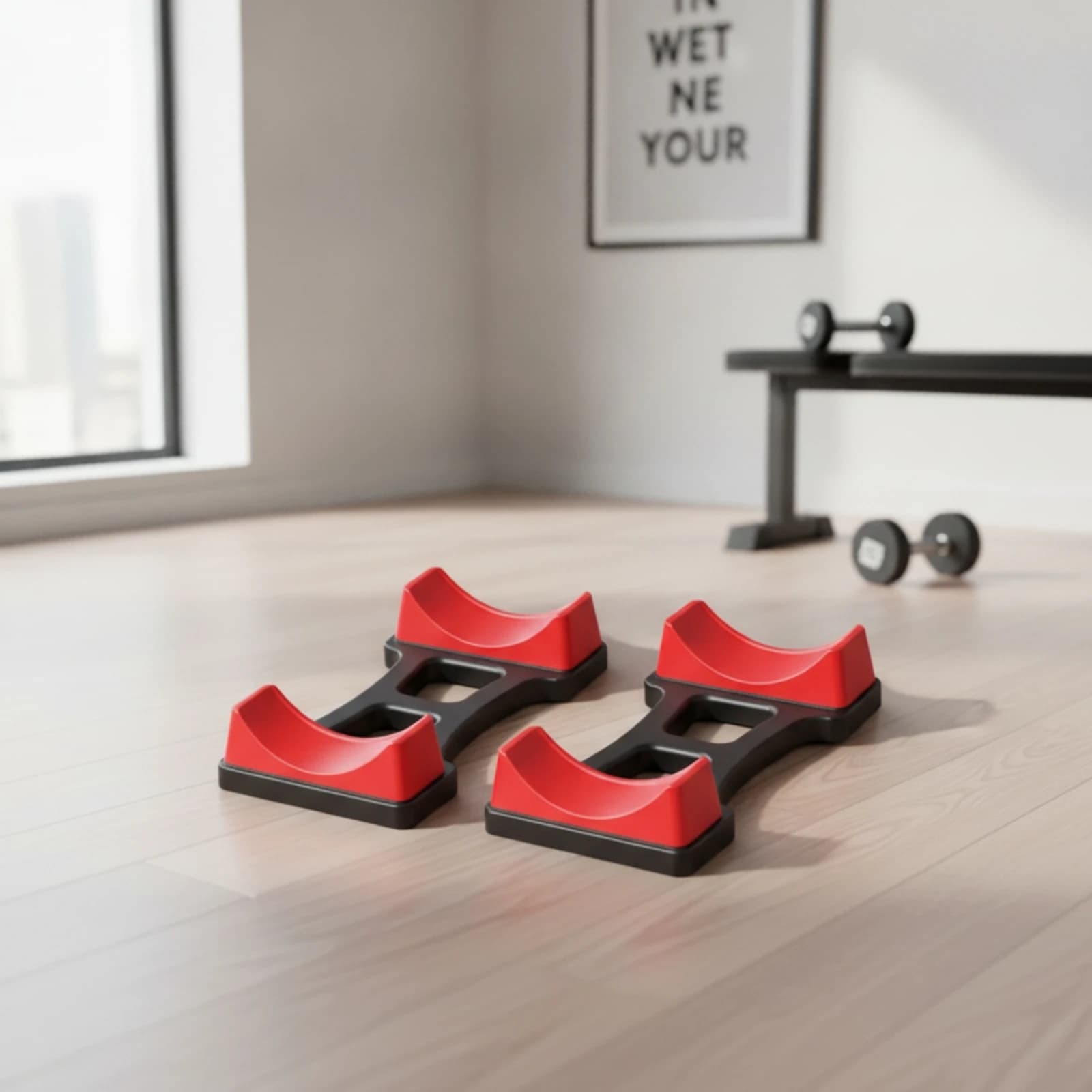 2 Pieces Dumbbell Cradle Shielding Dumbbell Stand with Cradles Weight Rack Non-Slip Holder Low-Height for Home Gym Owners