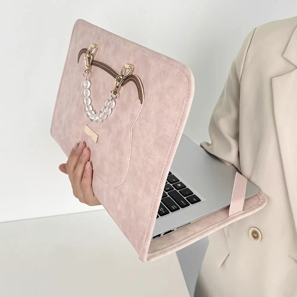 Custodia protettiva per computer portatile Borsa per valigetta Custodia per laptop Borsa per notebook rosa per computer da 13/14/15/16 pollici Decor Supplie