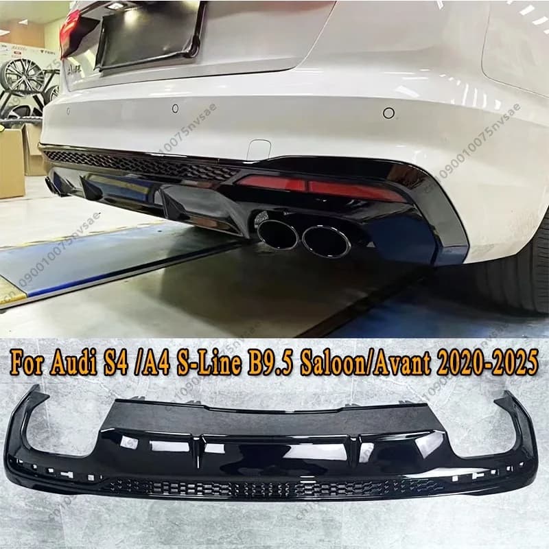 Per Audi A4 S-Line S4 B9.5 B9 Facelift Berlina / Avant 2020-2025 (Non per A4 Standard) Auto Paraurti Posteriore Mantovana Diffusore Bodykit