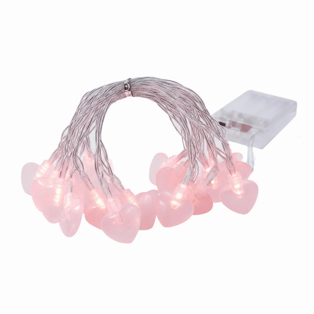 Luci a LED a Forma di Cuore a Batteria, Luci Romantiche a LED, Luci a Stringa a Forma di Cuore, Design a Forma di Cuore, Stile Luci Fatate