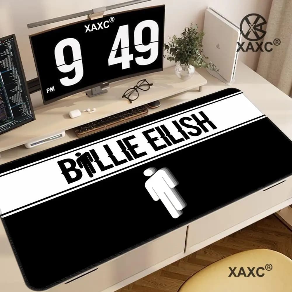 Funny-Billie-S-E-Eilish Tappetino per mouse antiscivolo per giochi per PC Tappetini da scrivania per giocatori Tappetino per tastiera Tappetino per mouse Accessori per ufficio Tappetino per mouse Muismat