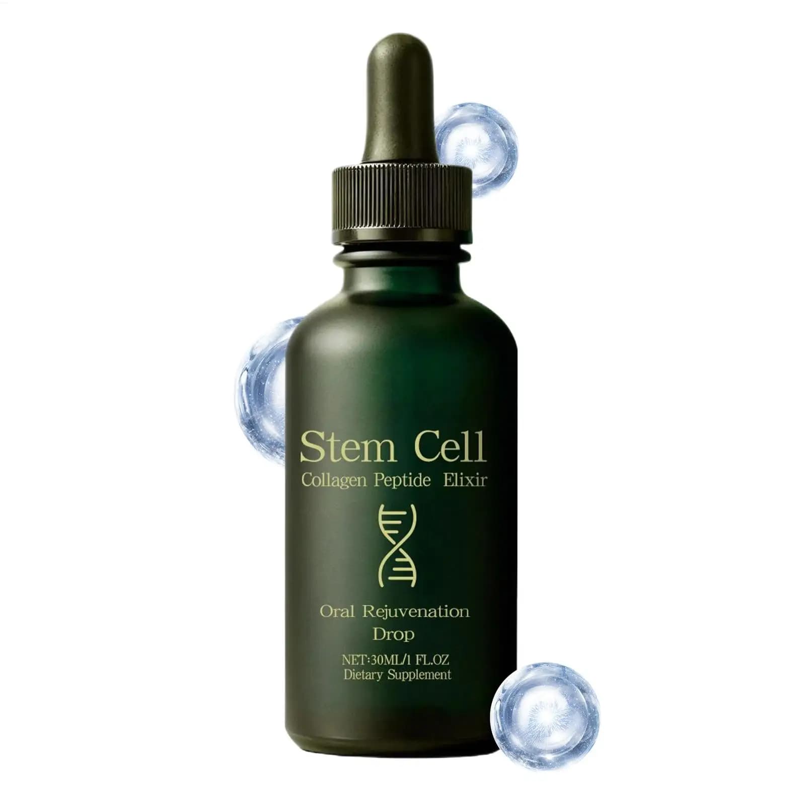 Nutritive Drops for Body with Staminal Cells and Collagen Peptides, Radiant Massage Oil, Lifting and Sliding, Liquid Hydrating for Body