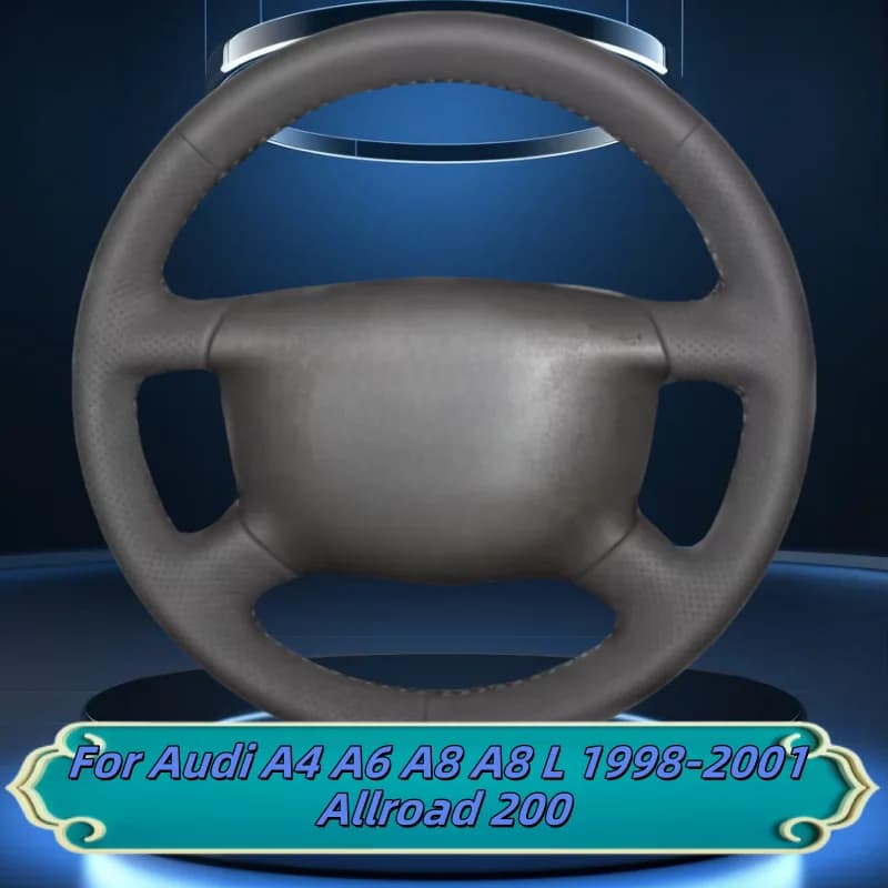Coprivolante per auto cucito a mano in pelle microfibra per Audi A4 A6 A8 A8 L 1998-2001 Allroad 2001 Accessori interni auto