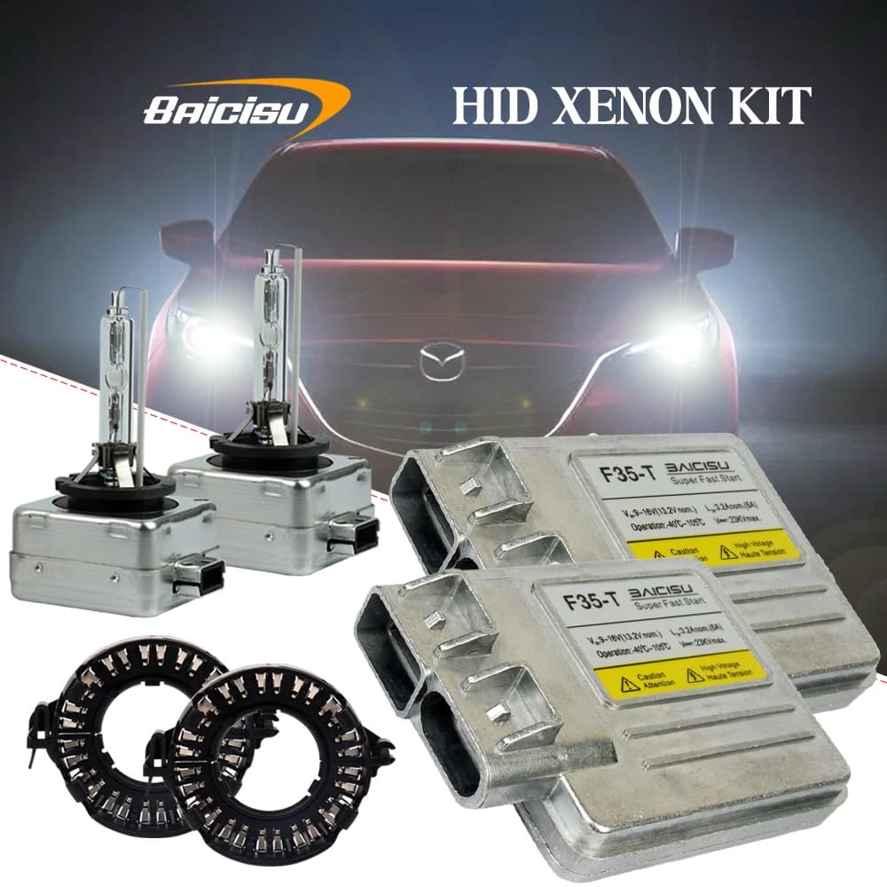 BAICISU 1 Set 12V 35W DLT HID Kit Xenon D1S D1R Faro Bi-xeno Sorgente Lente Per D3S D3r Lampadina Sistema di Illuminazione A LED