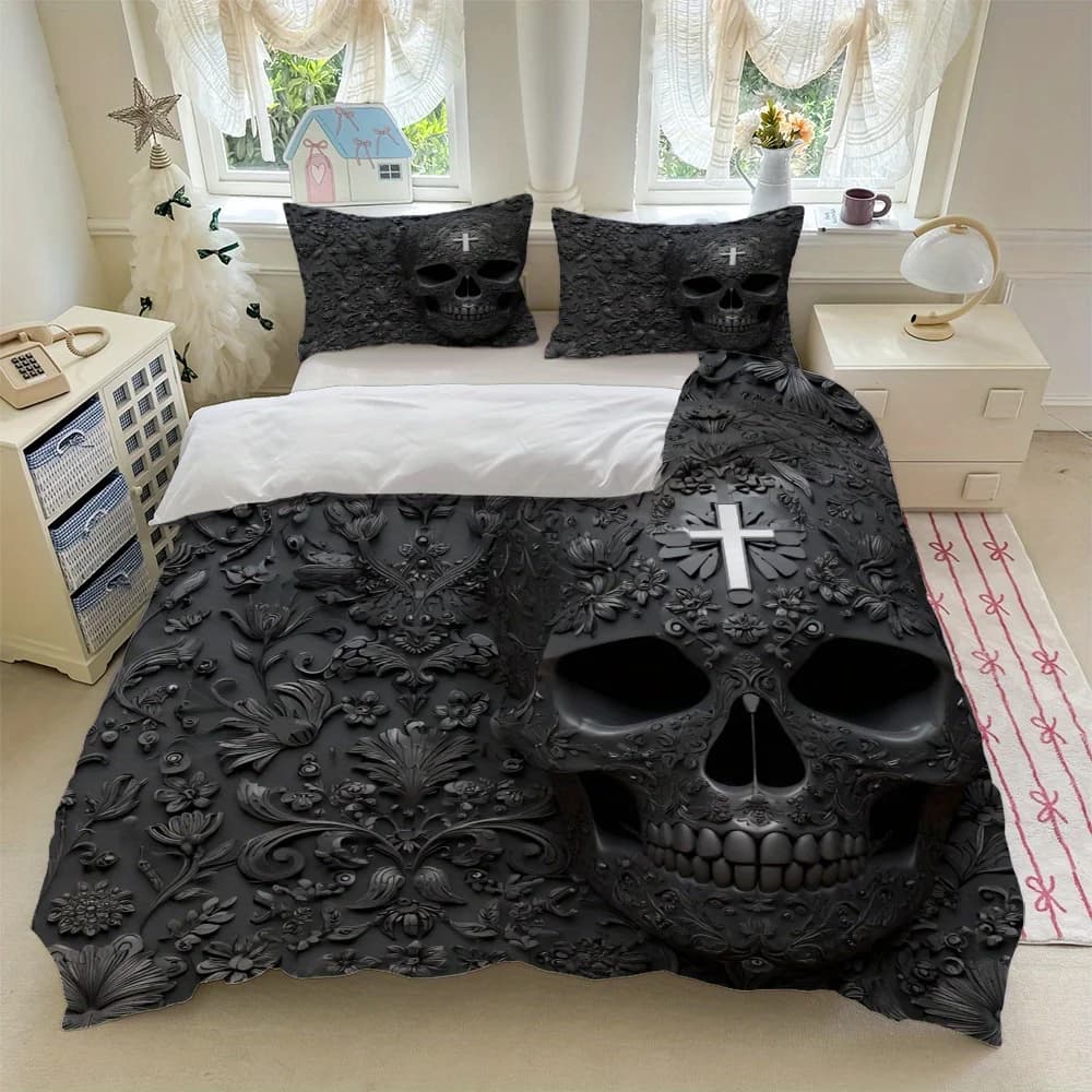Set copripiumino stampato in 3D S-Scream-Horror-Night, set biancheria da letto morbida, singolo, matrimoniale, queen size, king size, per bambini, adulti, decorazioni per la casa