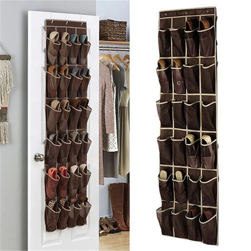Organizer per riporre le scarpe da appendere alla parete borsa per scarpe sopra la porta organizzatore per armadio in tessuto per scarpe borsa per riporre i vestiti