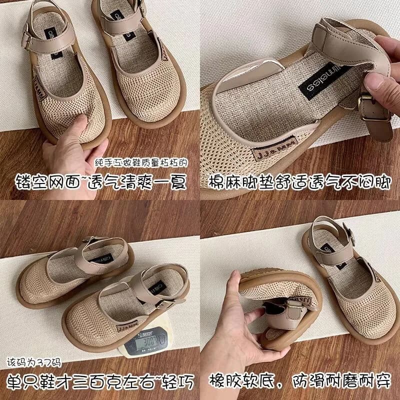 woman Baotou Slippers 2026 Summer Slippers for Women Casual Shoes Flat Bottom Breathable sandals Comfortable outdoor beach shoes