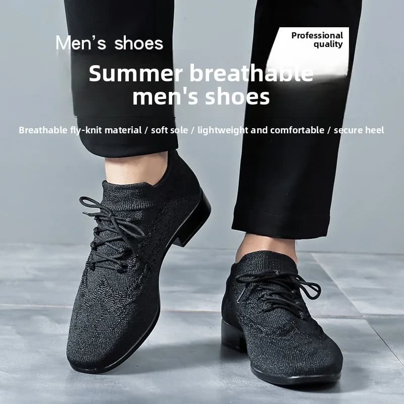 Scarpe da Ballo Latino per Uomo, Suola Morbida Traspirante, Scarpe da Tango, Ballo da Sala, Danza Moderna, Sneakers per Uomo Adulto
