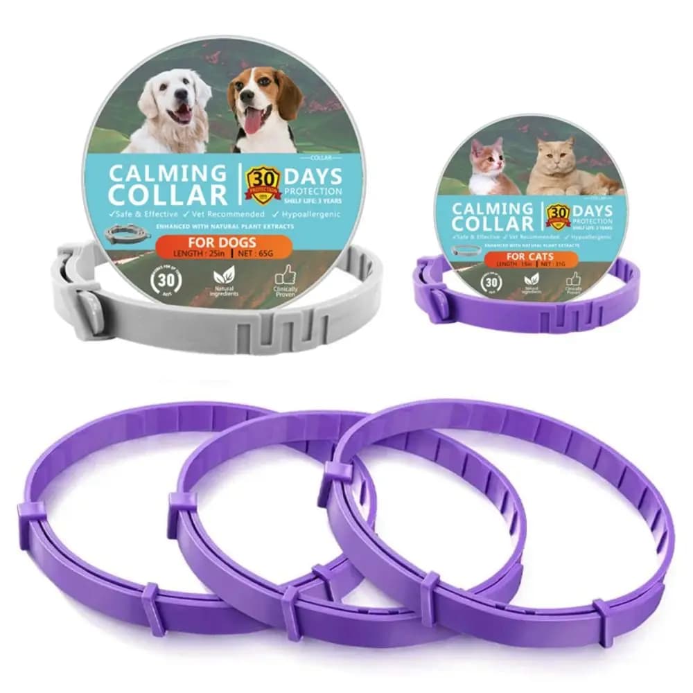 Portatile 38 cm/63.5 cm Collare calmante per animali domestici TPR Ansia Stress Collana per cani e gatti Riduzione impermeabile Pacifica Forniture per animali domestici Cani