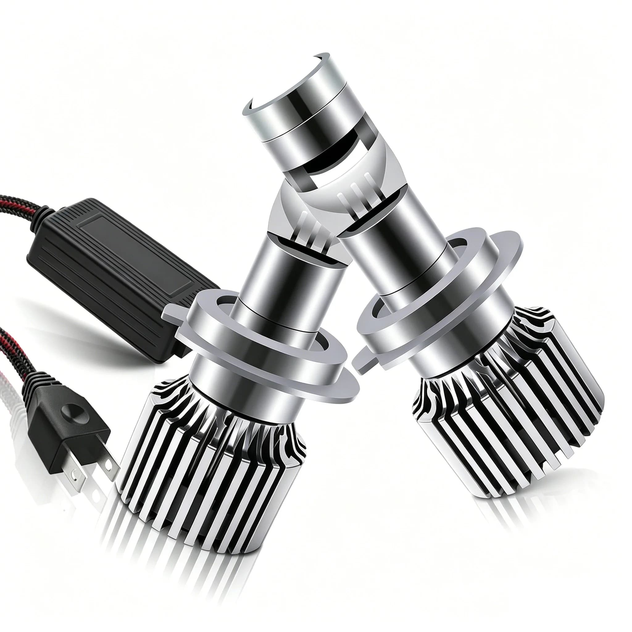 2Pcs Mini Laser LED H7 Projector Lens Headlight Bulb 12V H4 H7 H10 H11 9005 HB3 9006 HB4 Auto Lamp Accessories
