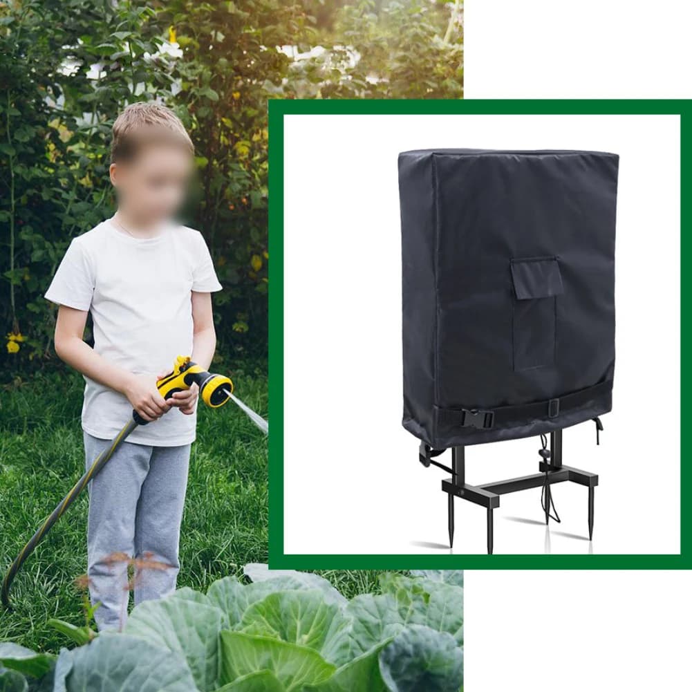 Copertura per tubo da giardino regolabile, tessuto resistente agli strappi, costruzione resistente alle intemperie, facile da pulire, per giardinaggio all'aperto