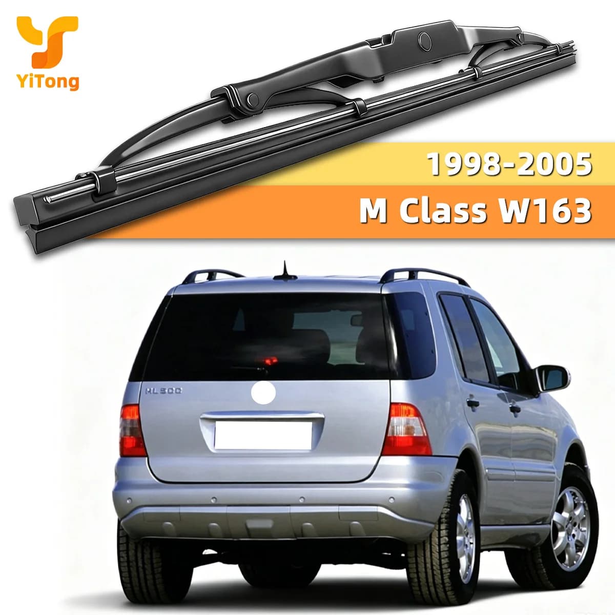 Fit For Mercedes Benz M Class W163 1998-2005 Car Rear Wiper Blade Natural Rubber Strip Streak Free Cleaning Weather Resistant