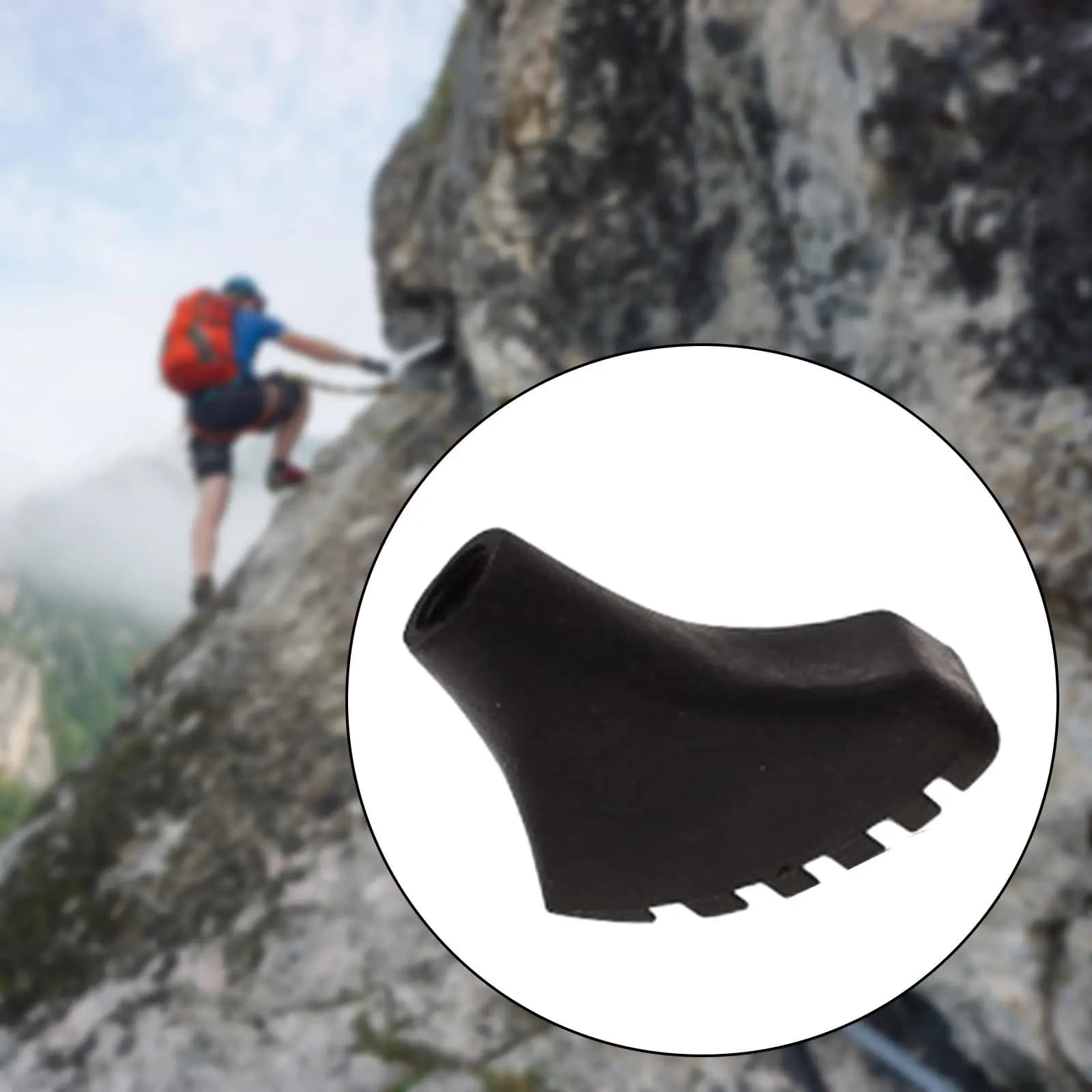 Trekking Poles Tips Part Buffer Cane Bottom Pads Antiskid Replacement Tips Rubber Tip for Climbing, Nordic Walking Poles