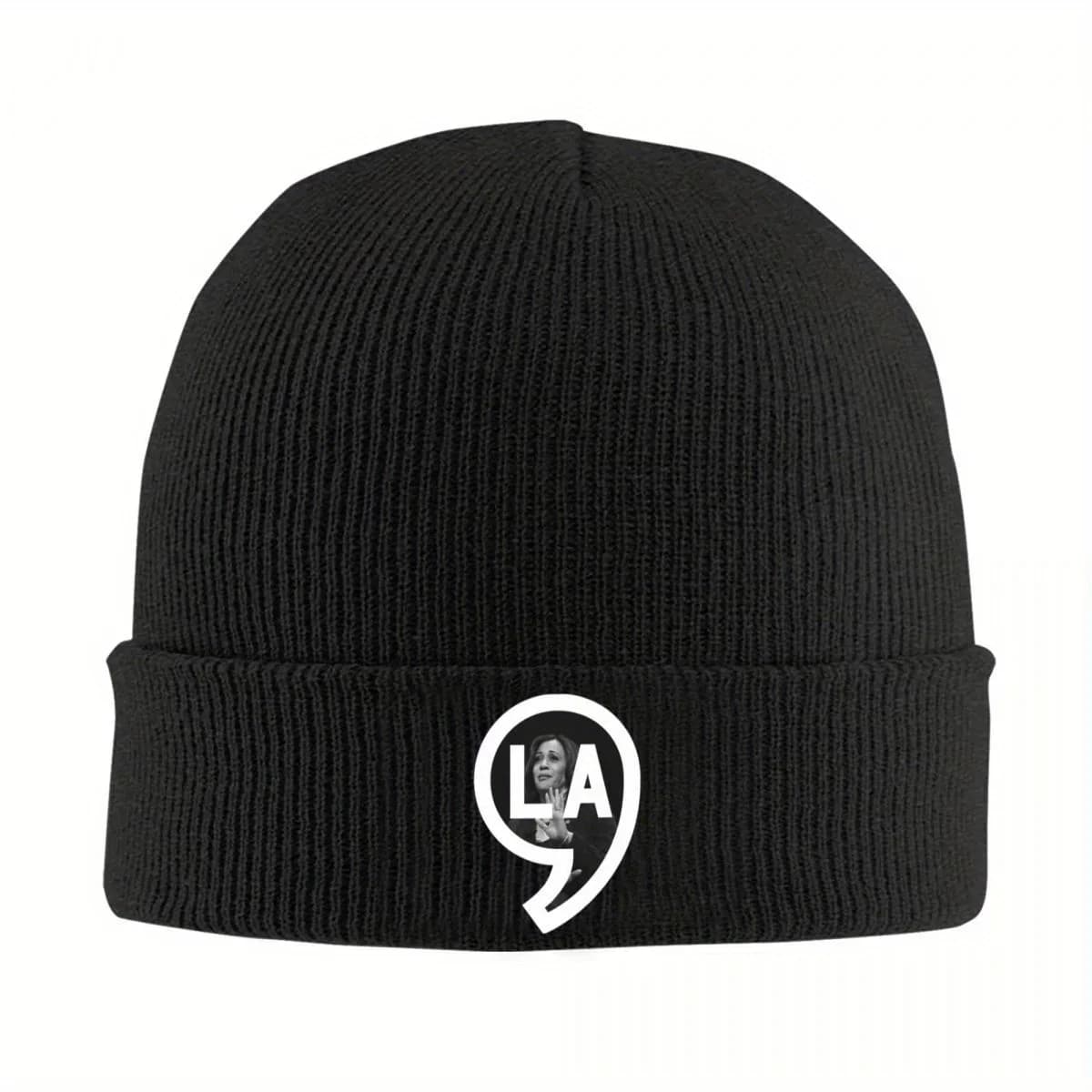 2026 Kamala Harris Comma La Knitted Hat Women's Men's Beanie Autumn Winter Hats Acrylic Warm Cap