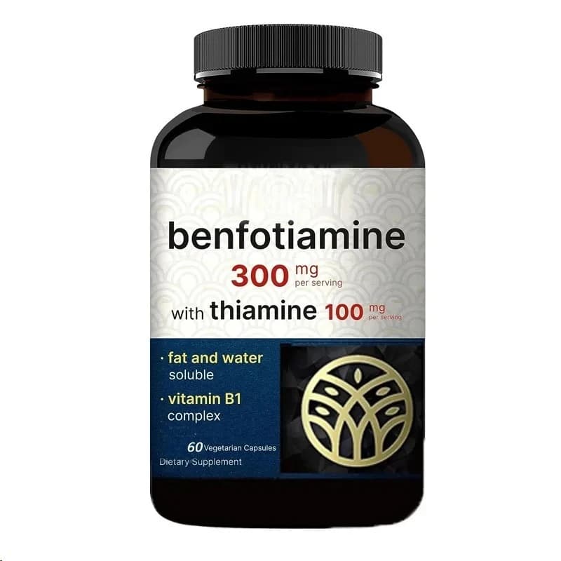 Fenylthiamina 300 milligrams containing 60 vegetarian thiamine capsules - essential vitamin B1 supplement of fenylthiamina
