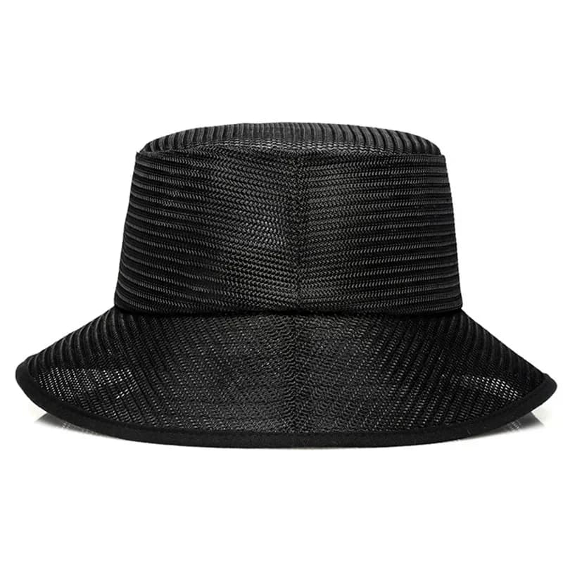 Cappelli a secchiello oversize traspiranti a rete intera Uomo Testa grande Cappello da sole da pesca all'aperto Lady Plus Size Panama Beach Cap 58cm 60cm 62cm