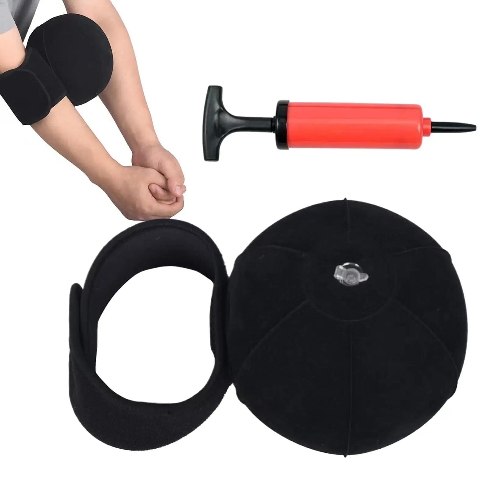 Golf Swing Training Aid Adjustable Hitting Batting Tool With Inflatable Ball Golf Arm Band Training Aid For Batting Indoor