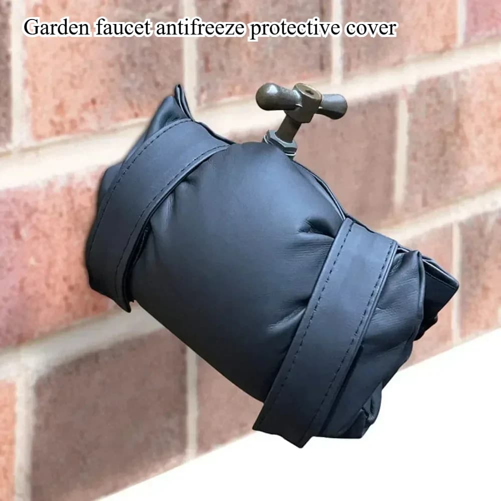 Copertura per rubinetto esterno isolata Protezione antigelo invernale Giacca meteorologica per esterni Copertura per rubinetto da giardino Pelle Verde Nero