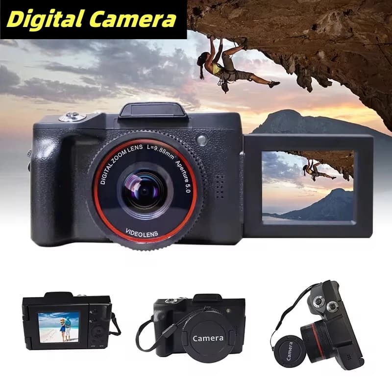 Digital Video Camera Full HD 1080P 16MP Recorder with Wide Angle Lens Accessories HD 1080P 16MP With Wide Angle Digital Zoom